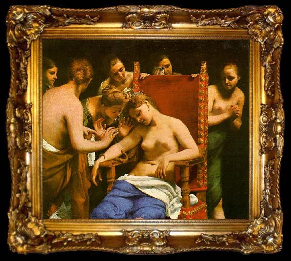 framed  CAGNACCI, Guido The Death of Cleopatra, ta009-2